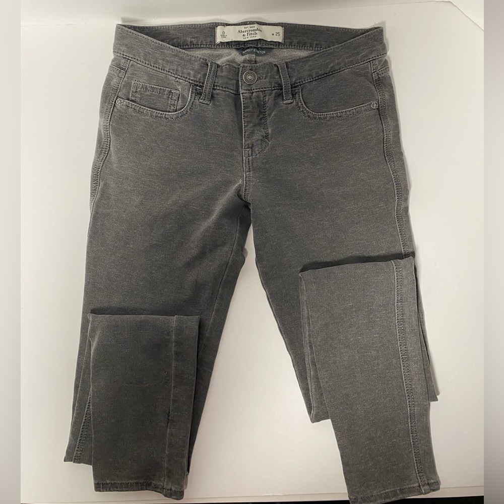 Abercrombie & Fitch Perfect Stretch Lightly Distressed Jeans, Size 0, W 25